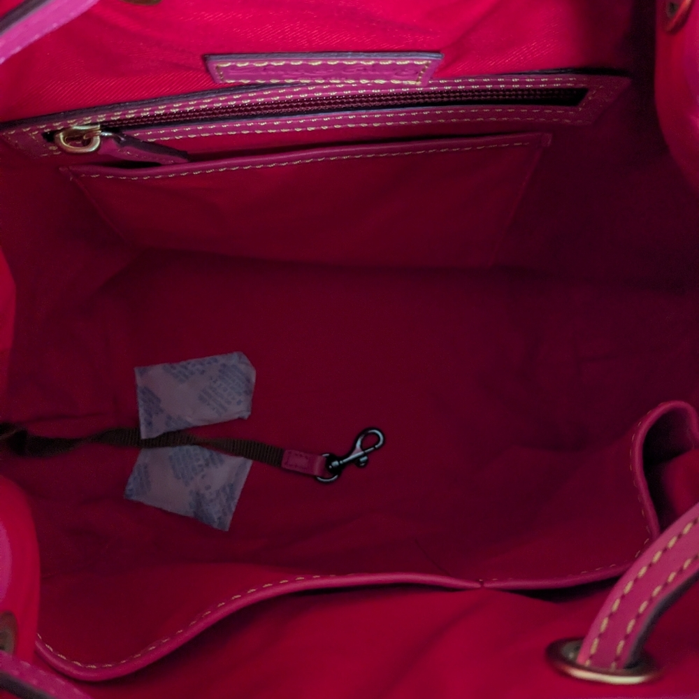 Dooney & Bourke Florentine Drawstring in Fuchsia - Picture 10 of 14